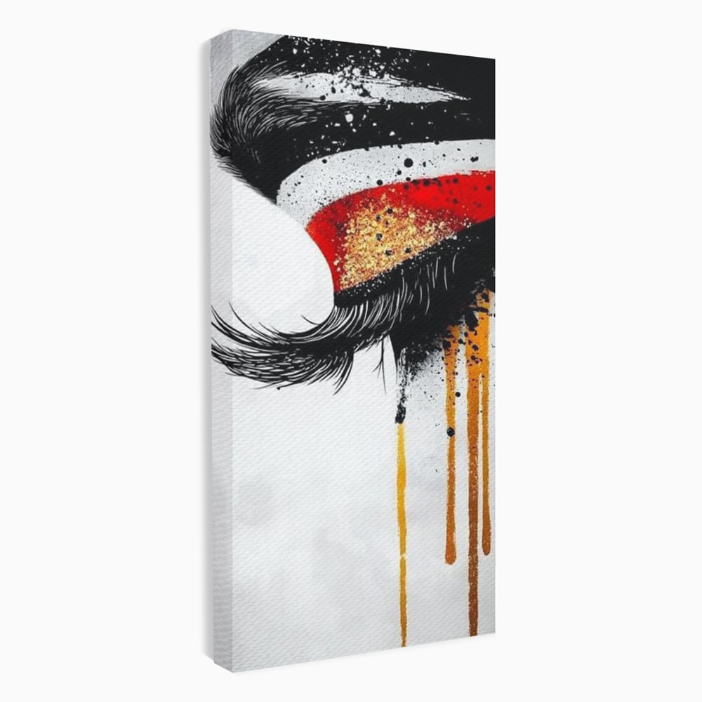 Tablou canvas cu tablou canvas cu ochi stilizat, fara rama, pe sasiu de lemn